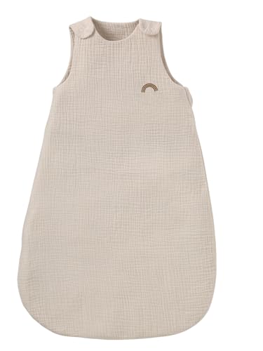 VERTBAUDET Gigoteuse été sans doublure en gaze de coton Bio* vanille 0/6M