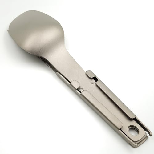 Outdoor Ninja Titan Mini Besteckset Ultraleicht 39 g | 13 cm | Löffel, Gabel, Messer mit Flaschenöffner für Wandern, EDC & Camping