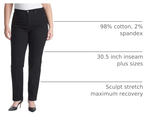 Image of Gloria Vanderbilt Womens Amanda Classic High Rise Tapered Jean Petite