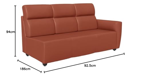 Image of Wakefit Sofa Set for Living Room | 3 Year Warranty | L Shape Sofa, Sofa Set, Wooden Sofa Set for Living Room, 3 Seater Sofa + Left Aligned Chaise - Belize (Fabric, Tan)