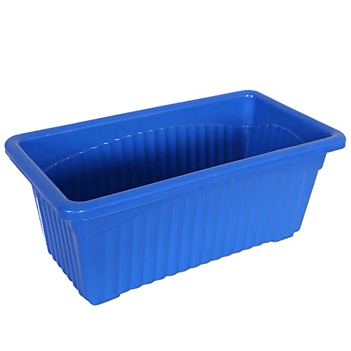 Image of Plastic Window Planters | Garden Planting Pots | Flower Plant Pots for Home Garden & Balcony | Flower Planters for Balcony and Terrace Gardens | Pack of 5 (Blue)