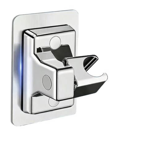 Support de pomme de douche réglable au design épuré gris mat sans perçage