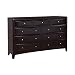 Phoenix 9-Drawer Dresser Cappuccino