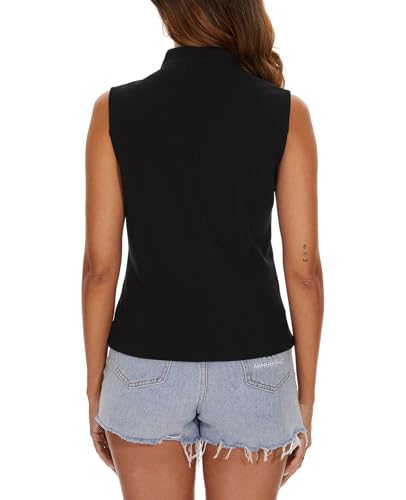 MINTLIMIT Women Button Front Sleeveless Blazer Vest Summer Casual Notch Collar Office Lightweight Vests Blazers with Pockets3