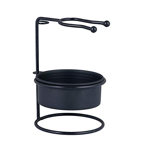 Shaving Razor and Brush Stand | Metal Black Shaving Kit with Soap Bowl | Men s Beard Grooming Kit Hold Razor and Shaving Brush | Durable Stand Hair Shaver Kit Organizer | Beard Shaving Holder Tools