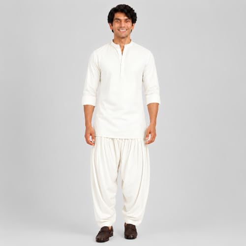 Image of Men's Premium Viscose Rayon Punjabi Patiala Salwar | Traditional Dhoti Style Pant for Men