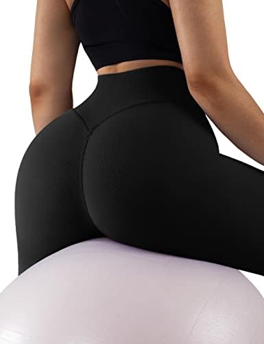 RXRXCOCO Women's Ribbed Butt Lifting Leggings Workout Leggings for Women High Waisted Booty Gym Yoga Pants 6 RXRXCOCO Women's Ribbed Butt Lifting Leggings Workout Leggings for Women High Waisted Booty Gym Yoga Pants