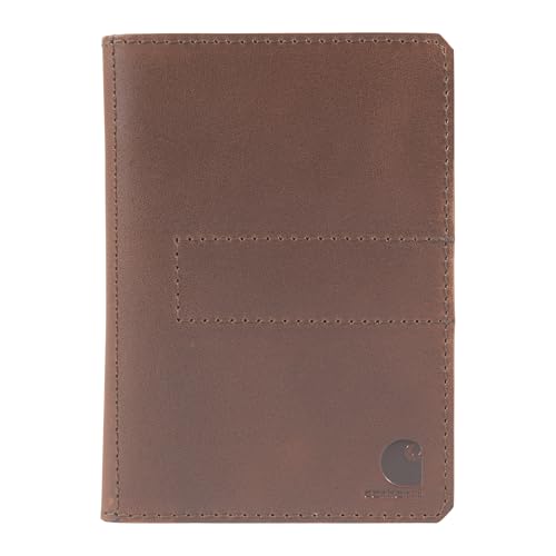 Portefeuille en cuir Craftsman Carhartt homme marron style carnet