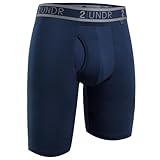 2UNDR Men's Sport Shift 9' Long Leg Underwear (Azul, Large)