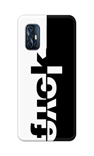 Image of PRINTFIDAA One Words Fukc Love Creative Art Innovative Wonderfull Printed Designer Hard Case for Vivo V17 Back Cover -(e) RPM1003