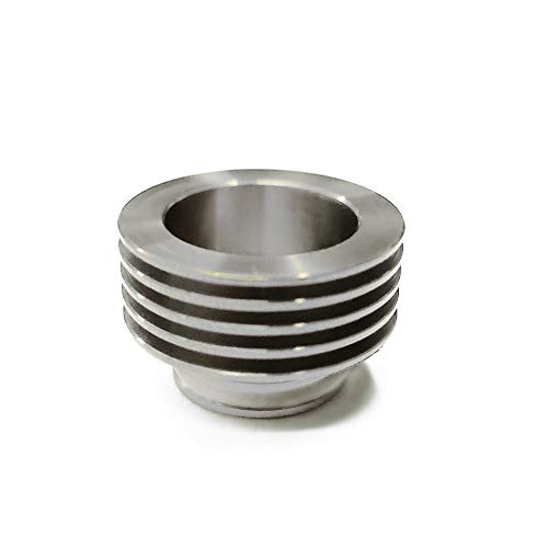 Heat Sink 510er 810 Anschluss Tank Kühlkörper aus Edelstahl Ø 22mm 24mm 25mm Verdampfer und Ø 14,8mm Drip Tip Kühler Kühlung (Drip Tip Heat Sink 810 - silber) Cover