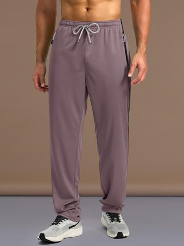 Image of Pinkmint Men's Cotton Comfort Fit Drawstring Track Pants with Side Pockets | Relaxed Fit | Men's Cotton Joggers