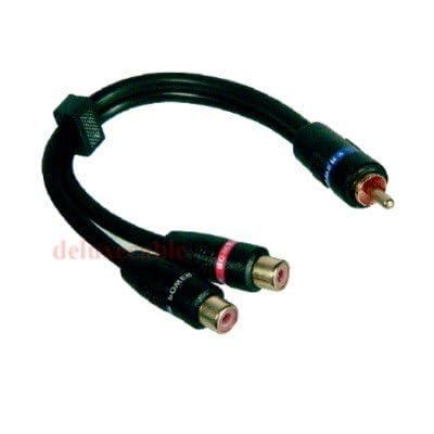 PHONOCAR Cavo RCA OFC doppia schermatura phono giradischi 60 cm. filo di massa e