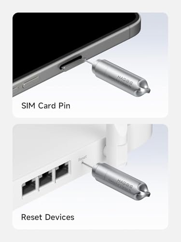 Image of INICIO SIM Card Tray Removal Tool with Cleaning Brush, 2 in 1 EDC Portable Keychain Eject Pins Reset Routers Needle Opener Cleaning Pen for iPhone 17 16 Airpods Pro TWS Earbuds Galaxy S26 S25