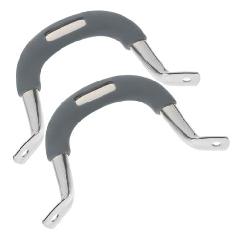 PRETYZOOM やけど防止ポットハンドル 交換用鍋のハンドル ステンレススチールとシリコン製 耐久性のあるキッチン用品 蒸し器や圧力鍋用 2個セット