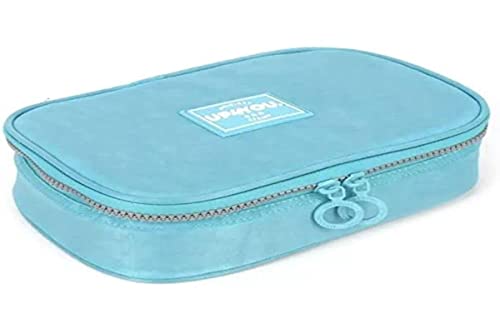 Estojo Box, Up4you, Crinkle, Grande, Azul Turquesa