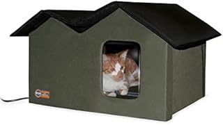 K&H Pet Products Outdoor Multi-Kitty House Cat Shelter Heated or Unheated
