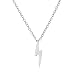 Minimalist Geometric Lightning Bolt Pendant Necklace For Women For Teen 925 Sterling Silver