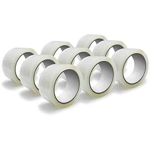 Relsy 12 Rolls Of Clear Packing Tape - 48mm x 66m Compatible With Packing Tape Dispenser. Strong, Clear Packaging Tape For Packing Boxes/Home Improvement/Heavy Duty Tape Use Cover