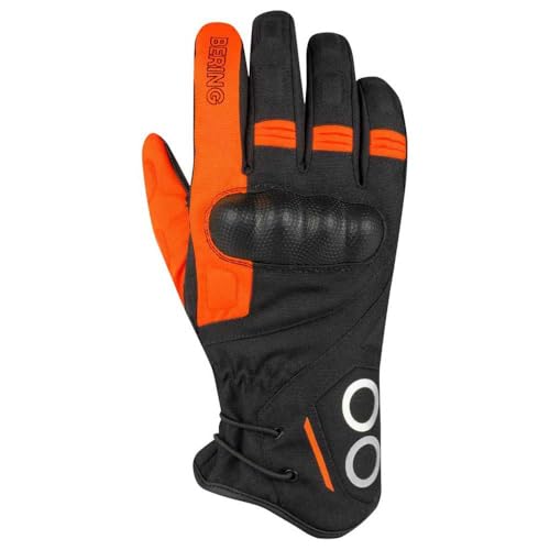 BERING Zephyr wasserdichte Damen Motorrad Handschuhe, schwarz/orange, S