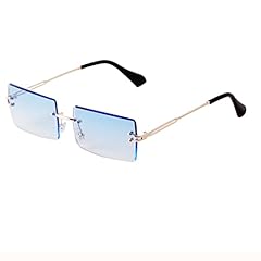 Gold Frame Blue Gradient Lens