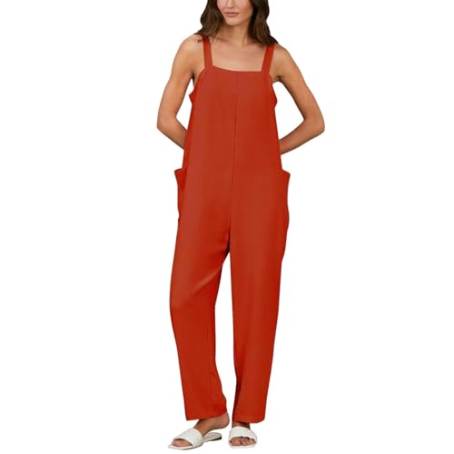 Peto para mujer de pierna ancha, mono sin mangas de tirantes, pelele de piernas anchas, pantalones de verano estilo bohemio, pantalones de trabajo holgados, pantalones casuales, pantalones de babero