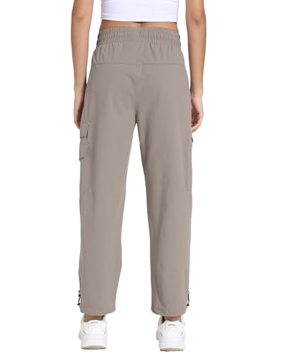 Image of Women's Joggers with Pockets, Hiking Cargo Water Resistant Lightweight Pants for Women Workout Athletic Travel Camping