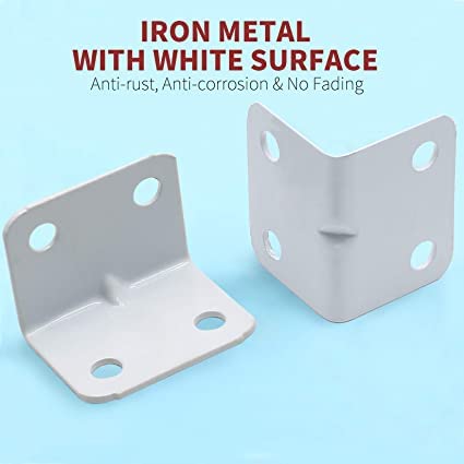 Image of Rpi shop - 4 Pcs Heavy Duty Corner L Angle Bracket, 1.5 Inch X 1 Inch (38mm X 25mm) Corner Braces with Screws, Powder Coated 90 Degree Joint L Shape Bracket for DIY Projects, Furniture, etc