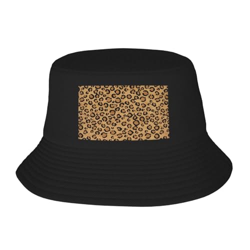 Wild Leopard Animal Print Bucket Hat for Women Men Summer Sun Beach Fishing Cap
