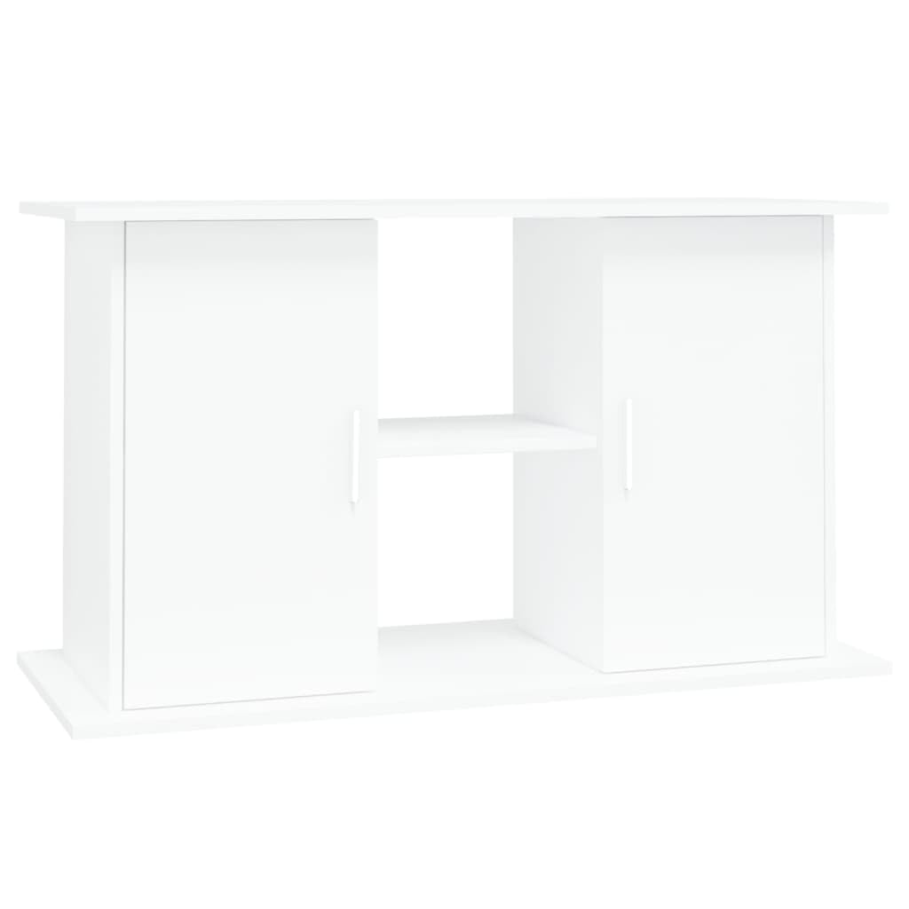 Soporte para acuario con compartimentos y estantes, armario inferior para acuario, color blanco, 101 x 41 x 58 cm