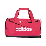 adidas Unisex Essentials Linear Duffel Bag Duffel_Bag, Power pink/White, S