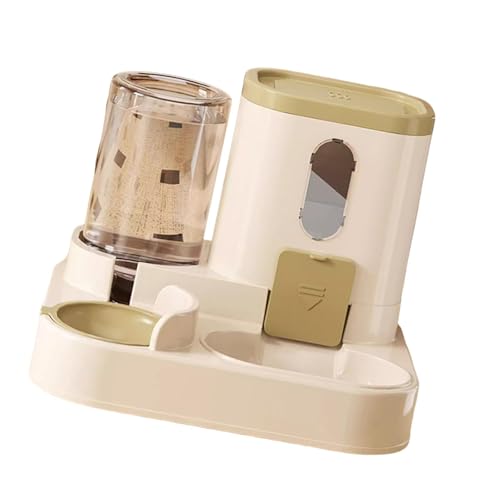 Harilla Dispensador Automático de Comida para Gatos, Dispensador de Comida, Alimentación, Práctico Dispensador de Agua para Gatos, Cuenco de Comida Y Agua Par, Caqui, Individual Harilla Dispensador Automático de Comida para Gatos, Dispensador de Comida, Alimentación, Práctico Dispensador de Agua para Gatos, Cuenco de Comida Y Agua Par, Caqui, Individual