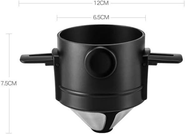 Miniatura 9 de JUSIMON Filtro de café plegable filtro de café reutilizable filtro de café reutilizable sin papel cafetera para verter una sola taza diseño de oreja