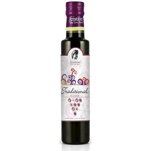 Ariston 'The Very Best' Premium Balsamic Vinegar – Barrel Aged, Gourmet Quality, Product of Italy – Vegan, Gluten Free, GMO Free, No Added Sugar, All-Natural, 8.45 fl oz (250ml) Traditional (Pack of 1)