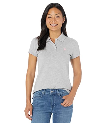 Polo Short Sleeve U.S. Polo Assn. Pique Grey Pink pour Homme Chic