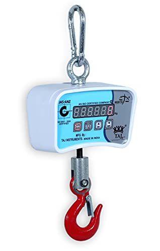 TAJPLUS 0.5 Ton/500 kg Electronic Crane Digital Hanging Scale Industrial Weighing- Make in India - Heavy Duty S-Type Loadcell