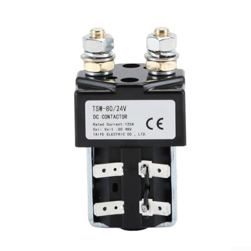 CC para contactor modelo TSW-80 125A normalmente abierto para aplicaciones de control electrónico en sistemas de energía renovable y accionamientos de motor de CC (TSW-80/12V)