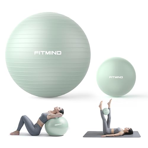Balles de yoga vert kit ballon de gym ergonomique et pilates prénatal
