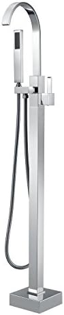 Artiqua Freestanding Tub Filler Bathtub Faucet Chrome Floor Mounted Faucets with Hand Shower