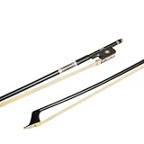 MI&VI CB-720 Classic Carbon Fiber Cello Bow (Size 3/4) with Ebony Frog | Well Balanced | Mongolian Horse Hair...
