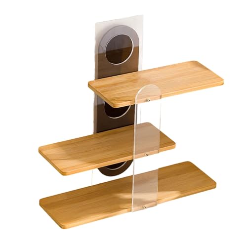 Coffee Mug Holder,Cup Station Organizer, Mug Display Rack Countertop Desktop Corner Rack for Bar Coffee Cups Water Cups, Wooden Color