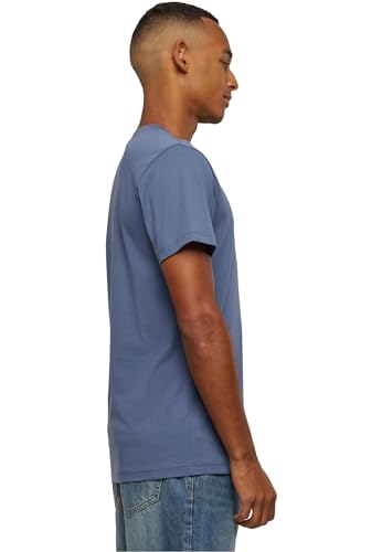 Build your Brand Camiseta Cuello Redondo, Color Azul Vintage, XL para Hombre