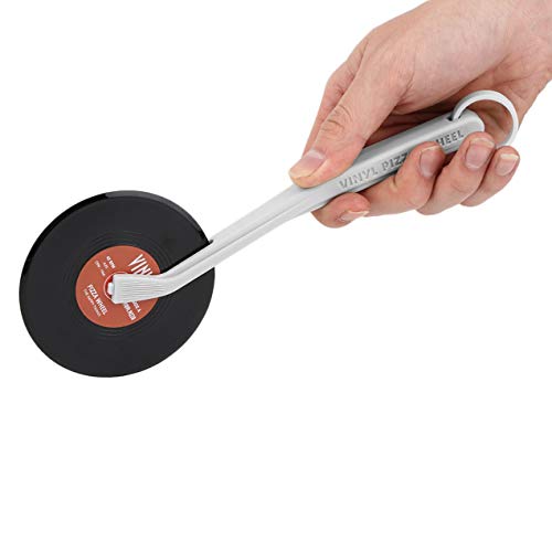 Cortador de pizza JullyCAnnice Profissional Top Spin Fresh Slice Record Player Pizza Cutter Vinyl Re