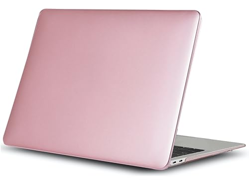 Image of Case Compatible with MacBook Air 13.6 inch 2025 2024 2023 2022 Release M4 A3240 M3 A3113 M2 A2681 Plastic Hard Shell Cover Case, Metallic Rose Gold