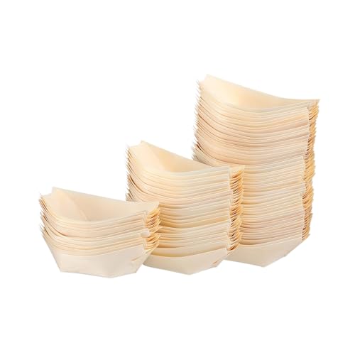Plato de sushi desechable de madera sintética de 6 pulgadas miniatura 1