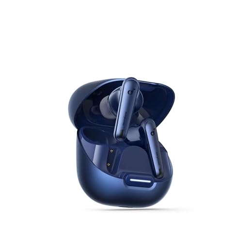 soundcore Liberty 4 NC da Anker, Fone de Ouvido Bluetooth Sem Fio, Redução de Ruído de 98,5%, Cancelamento Adaptativo para Ouvidos e Ambiente, Áudio Hi-Res, 50H de Bateria, Carregamento Sem Fio, Azul