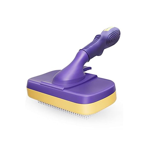 Self-Cleaning Dog Brush for Shedding, NO-PAIN Cat Brush with Plastic Tips Slicker Brush for All Size Dogs, Cats, Rabbits Grooming Tool for Pets Self-Cleaning Dog Brush for Shedding, NO-PAIN Cat Brush with Plastic Tips Slicker Brush for All Size Dogs, Cats, Rabbits Grooming Tool for Pets