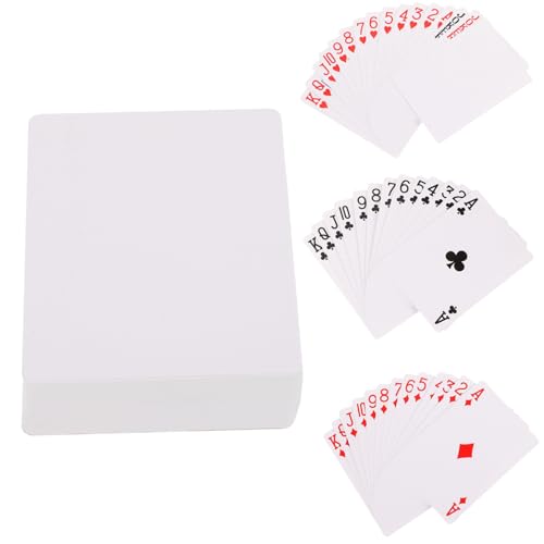 BESTonZON 5 Sets Heat Spielkarten Weiße Spielkarten Leere Karten Leere Poker Karteikarten Diamant Pokerkarten Weiße Pokerkarten DIY e Karten – Bild 7