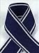 Schiff Ribbons 44208-5 Tuxedo Stripe 7/8-Inch Fabric Ribbon, 10-Yard, Navy/White Stripes