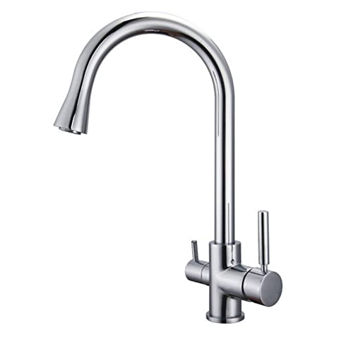 Robinet de lavabo à arc haut mitigeur élégant en laiton chromé pour salle de bain moderne
